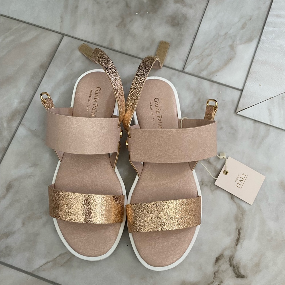 Rose gold sandals